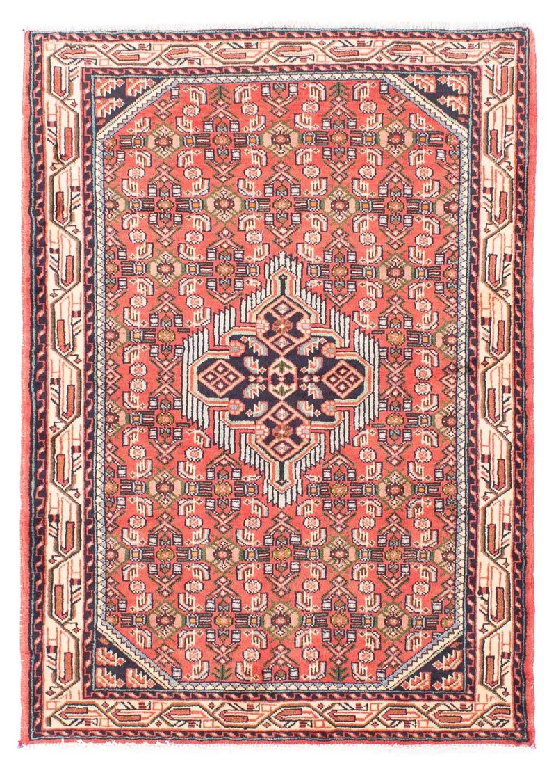 Hosseinabad Teppich 105x145cm - Perserteppich - rot