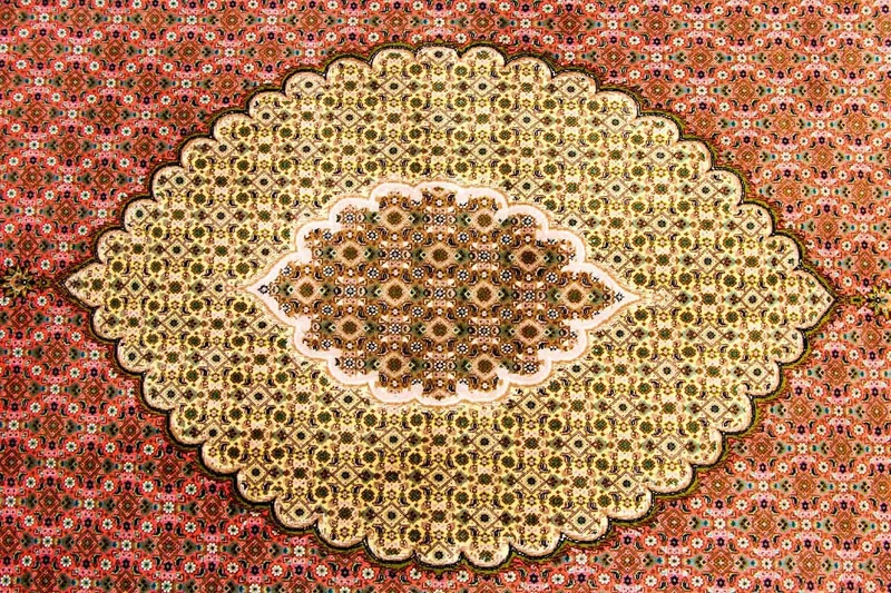Täbriz - 50 Raj Teppich 204x300cm - Perserteppich - orange