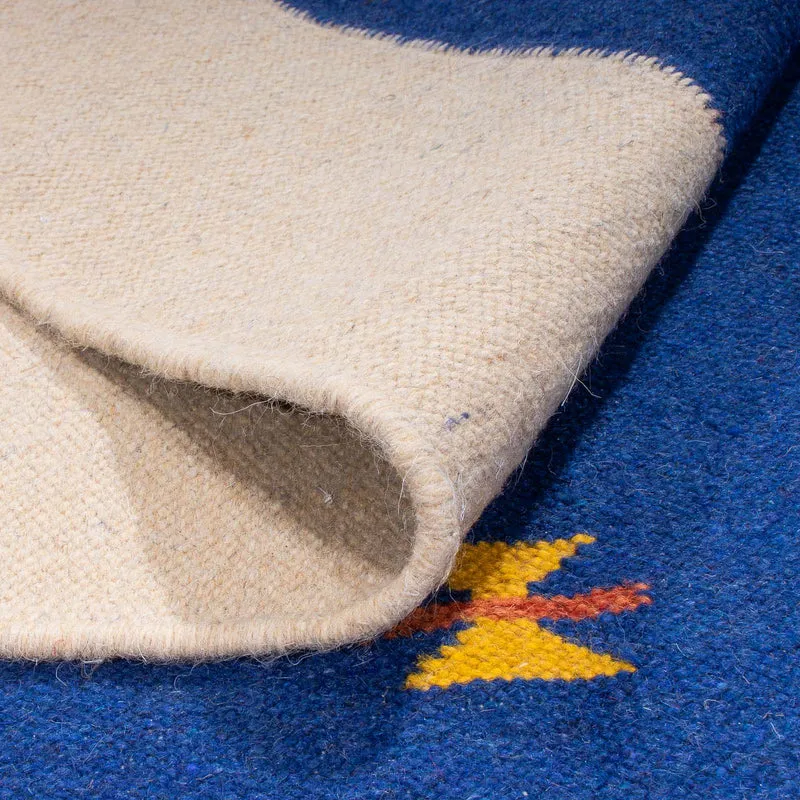 Kelim Modern Teppich 170x240cm - dunkelblau