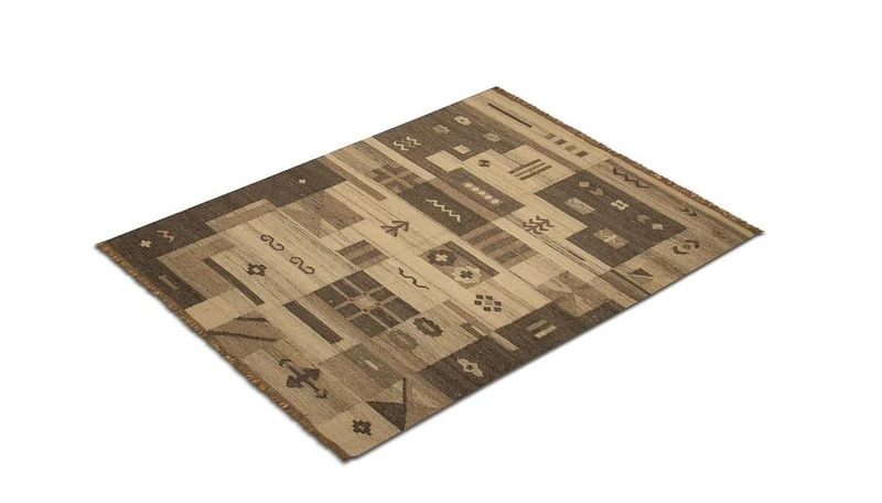 Kelim Modern Teppich 140x200cm - natur
