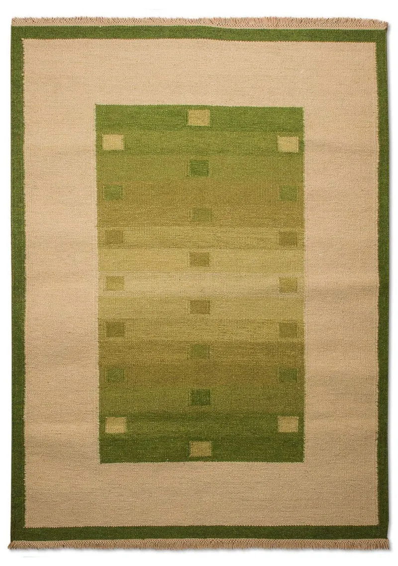 Kelim Teppich - Trendy 120 x 180 cm - grün