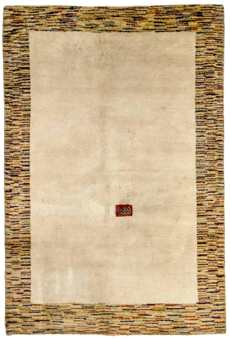 Gabbeh Teppich Indus 140x200cm - Wollteppich - beige