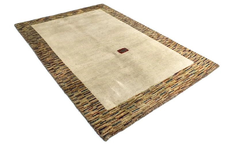 Gabbeh Teppich Indus 140x200cm - Wollteppich - beige