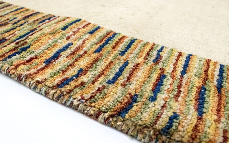 Gabbeh Teppich Indus 140x200cm - Wollteppich - beige