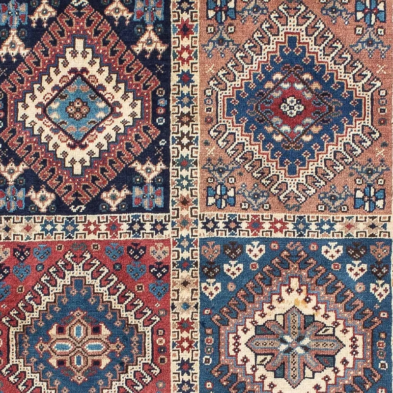 Yalameh Teppich 100x140cm - Perserteppich - dunkelblau