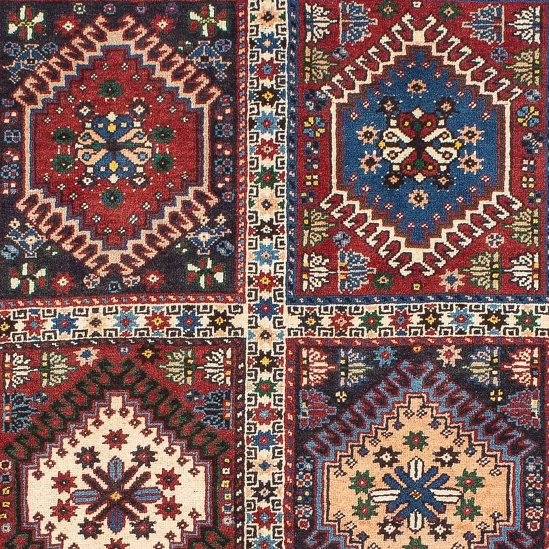 Yalameh Teppich 101x150cm - Perserteppich - mehrfarbig
