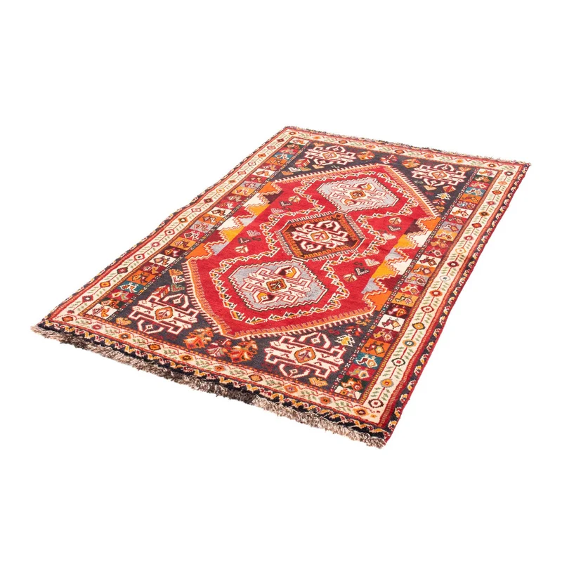 Ghashghai Teppich 105x155cm - Perserteppich - dunkelrot