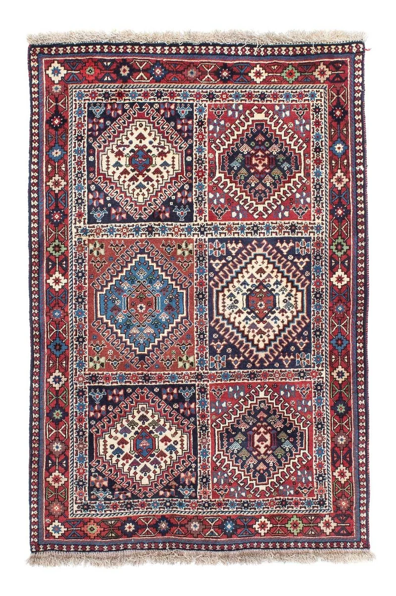 Yalameh Teppich 98x148cm - Perserteppich - hellrot
