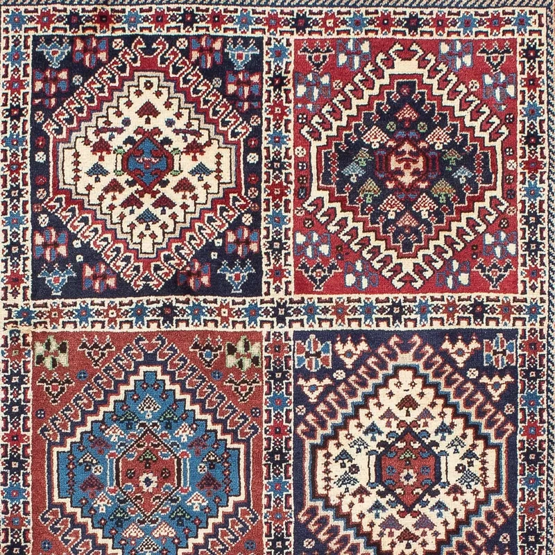Yalameh Teppich 98x148cm - Perserteppich - hellrot