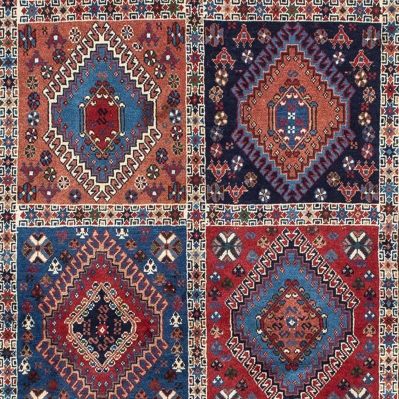 Yalameh Teppich 102x152cm - Perserteppich - dunkelblau