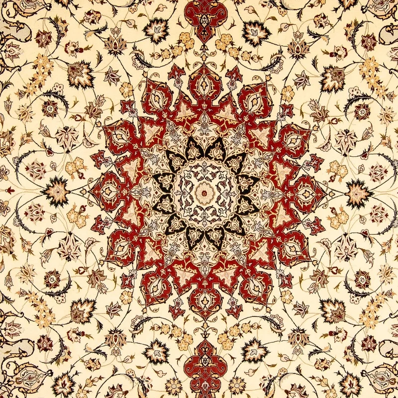 Täbriz - 50 Raj Teppich 250x358cm - Perserteppich - beige