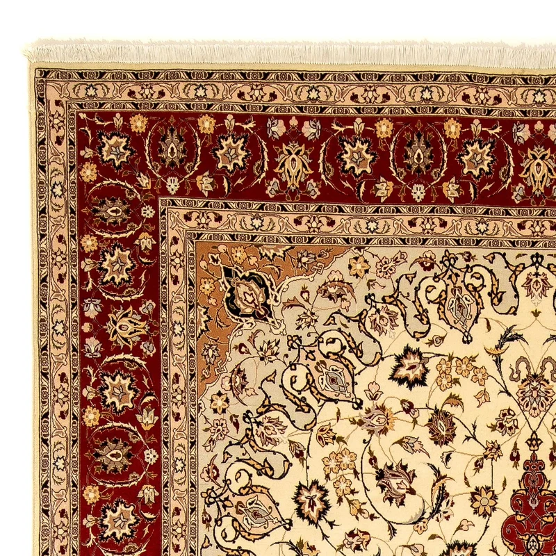 Täbriz - 50 Raj Teppich 250x358cm - Perserteppich - beige