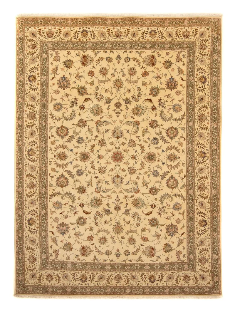 Täbriz - 50 Raj Teppich 250x342cm - Perserteppich - beige