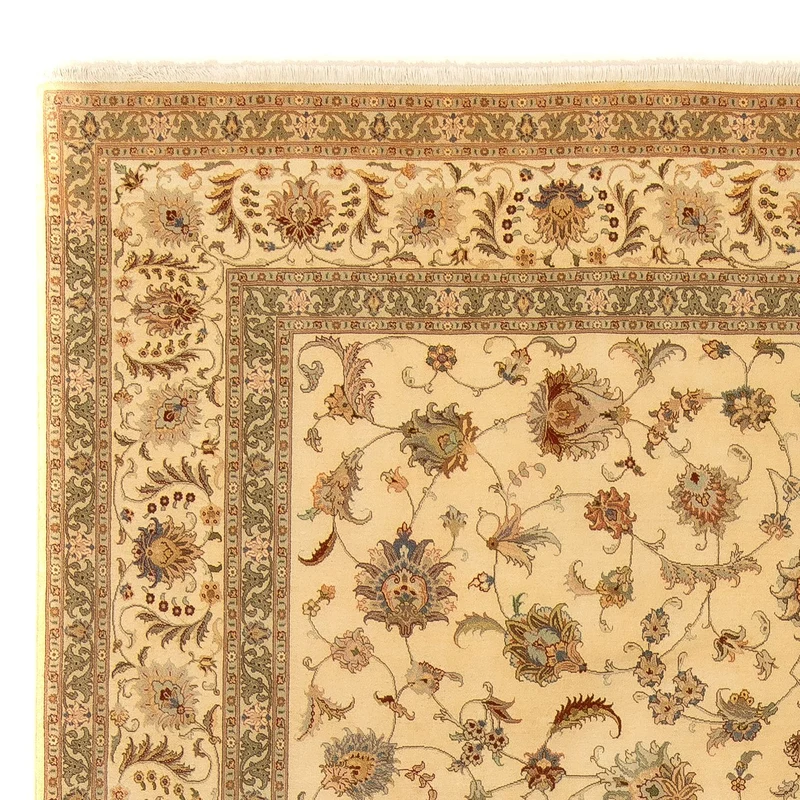 Täbriz - 50 Raj Teppich 250x342cm - Perserteppich - beige