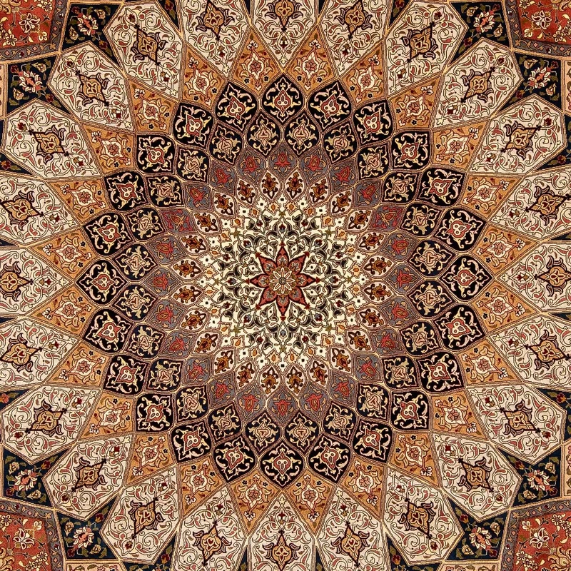 Täbriz - 50 Raj Teppich 253x351cm - Perserteppich - mehrfarbig