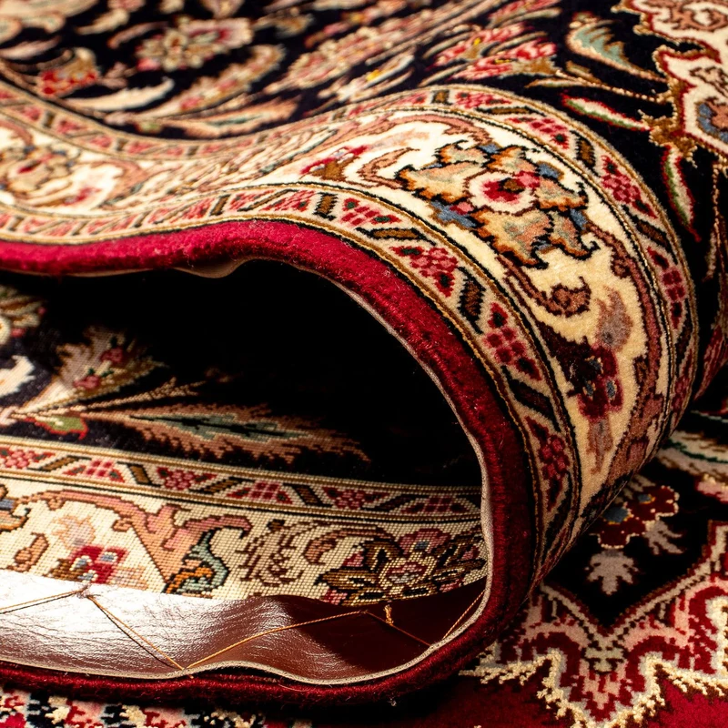 Täbriz - 50 Raj Teppich 252x352cm - Perserteppich - dunkelrot