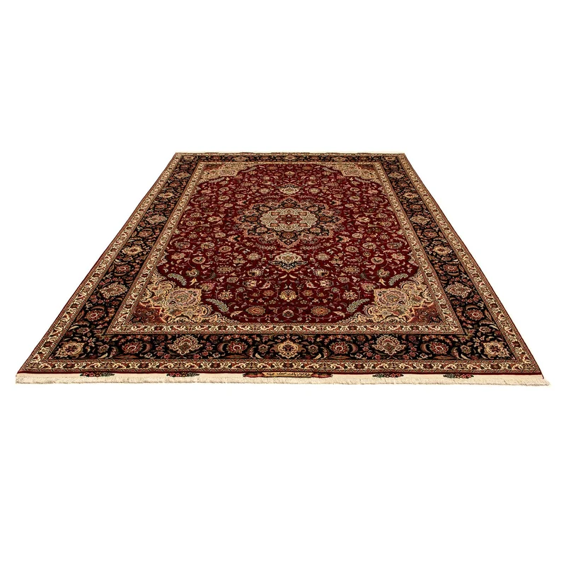 Täbriz - 50 Raj Teppich 252x352cm - Perserteppich - dunkelrot