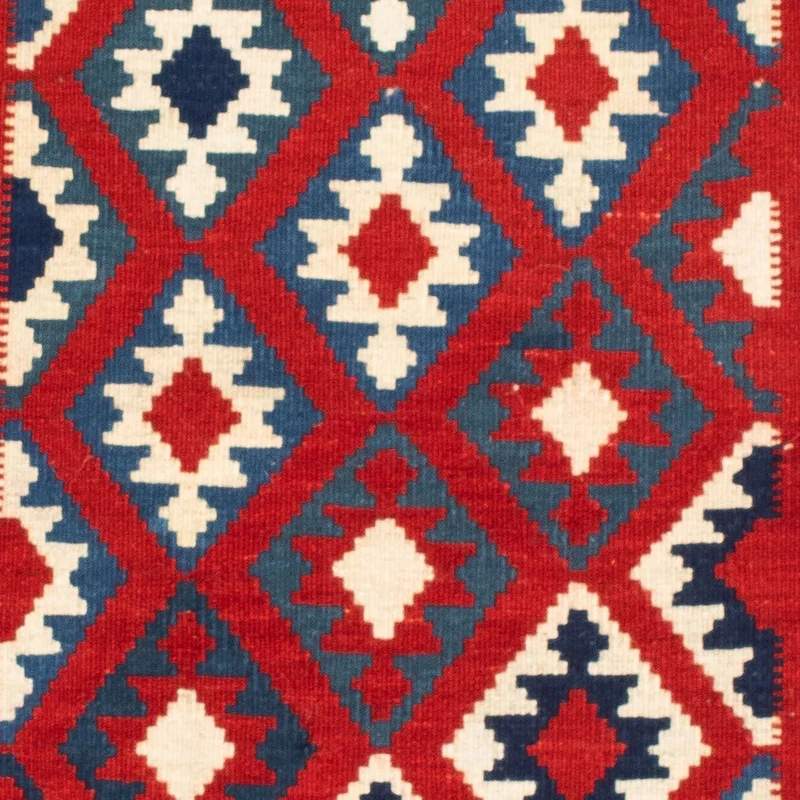 Kelim Fars Teppich 103x104cm - dunkelrot