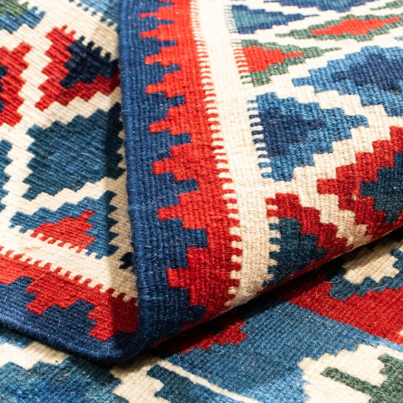 Kelim Fars Teppich 103x104cm - dunkelrot