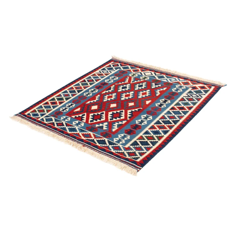 Kelim Fars Teppich 103x104cm - dunkelrot