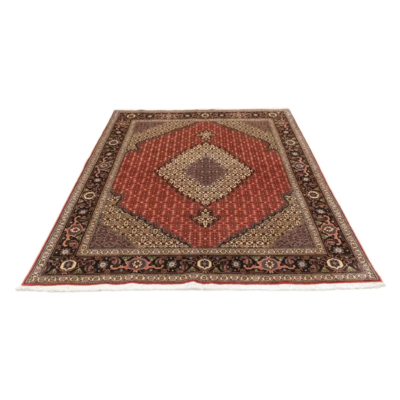 Täbriz Teppich 146x208cm - Perserteppich - hellrot