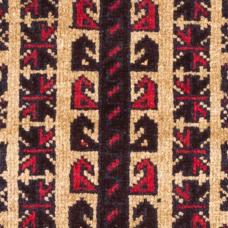Belutsch Teppich 82x130cm - Orientteppich - dunkelrot