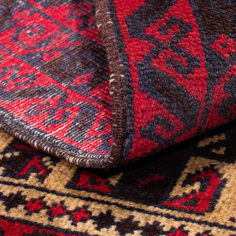 Belutsch Teppich 82x130cm - Orientteppich - dunkelrot