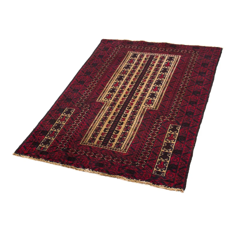 Belutsch Teppich 82x130cm - Orientteppich - dunkelrot