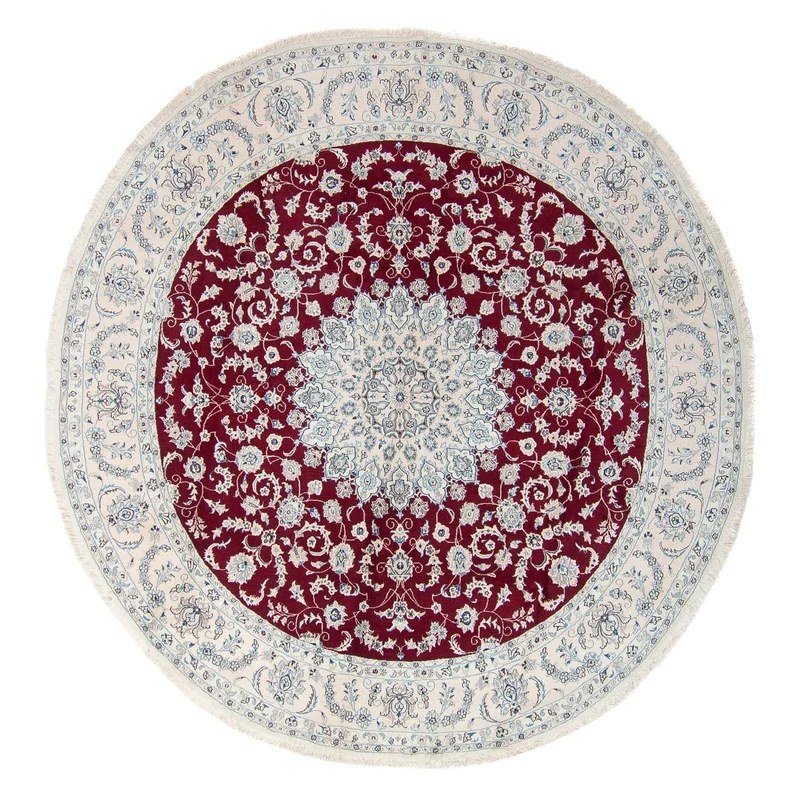 Nain Teppich 295x295cm - Perserteppich - dunkelrot