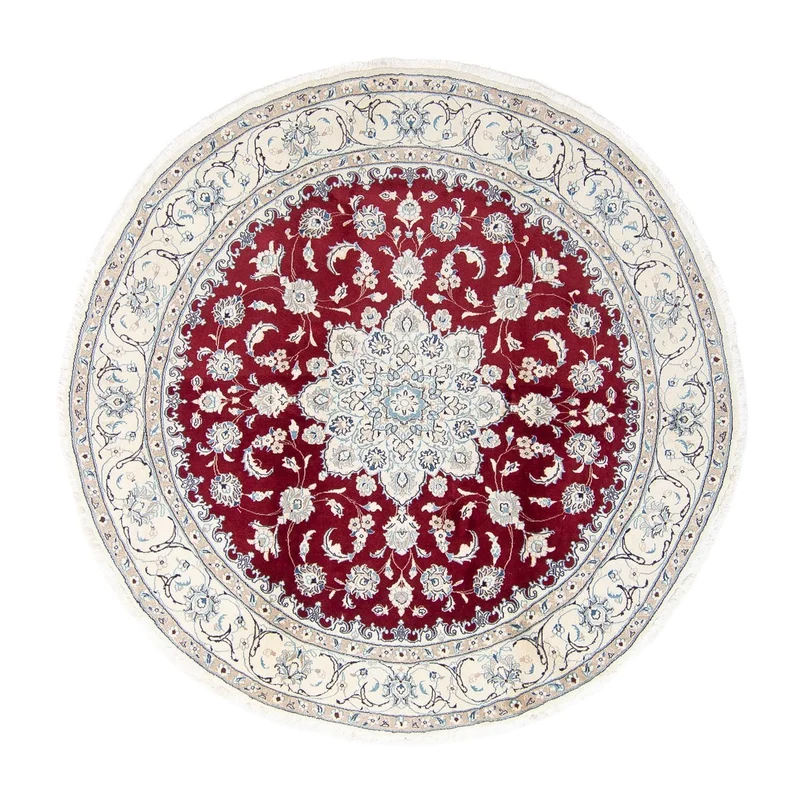 Nain Teppich 245x245cm - Perserteppich - dunkelrot