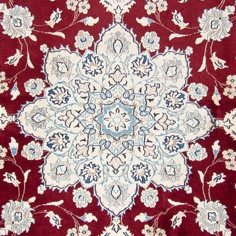 Nain Teppich 245x245cm - Perserteppich - dunkelrot