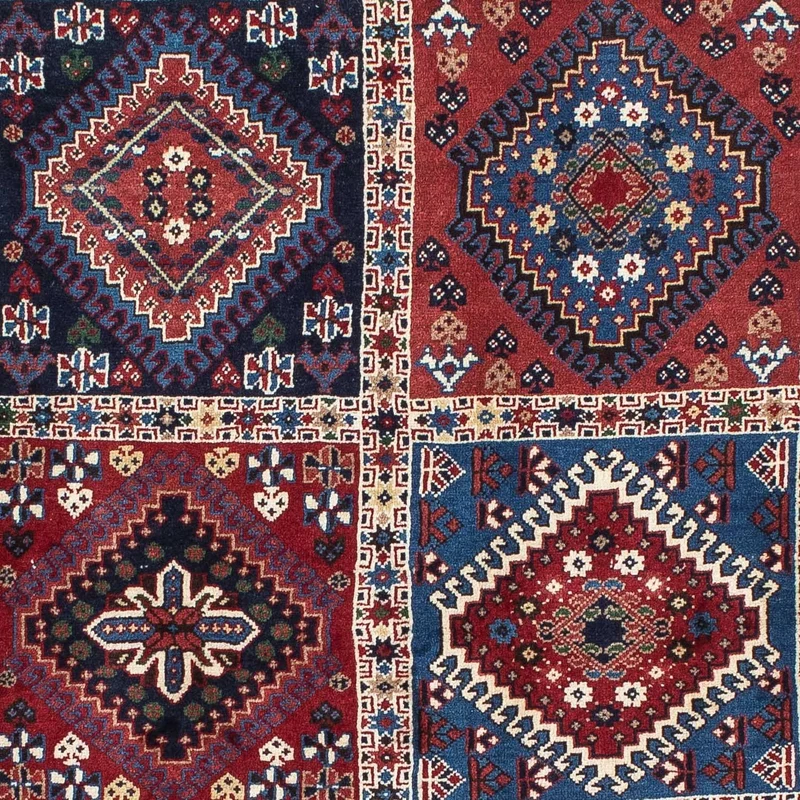 Yalameh Teppich 100x140cm - Perserteppich - dunkelrot