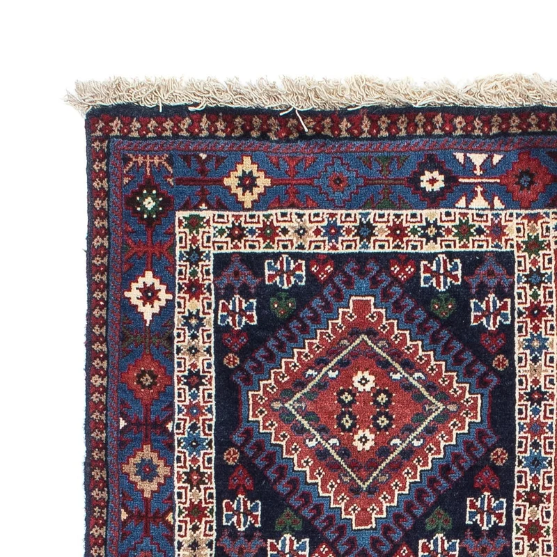 Yalameh Teppich 100x140cm - Perserteppich - dunkelrot