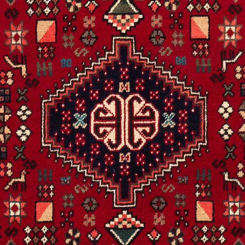 Abadeh Teppich 100x144cm - Perserteppich - dunkelrot