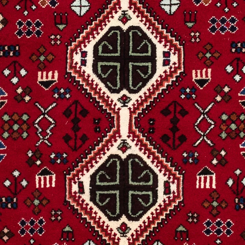 Abadeh Teppich 100x145cm - Perserteppich - dunkelrot