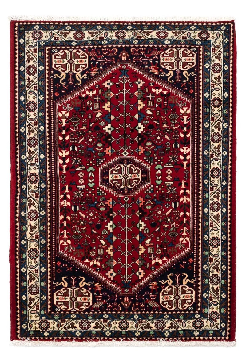 Abadeh Teppich 101x150cm - Perserteppich - dunkelrot