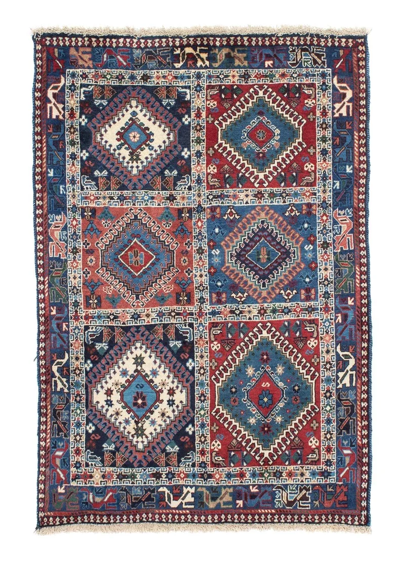 Yalameh Teppich 100x143cm - Perserteppich - blau