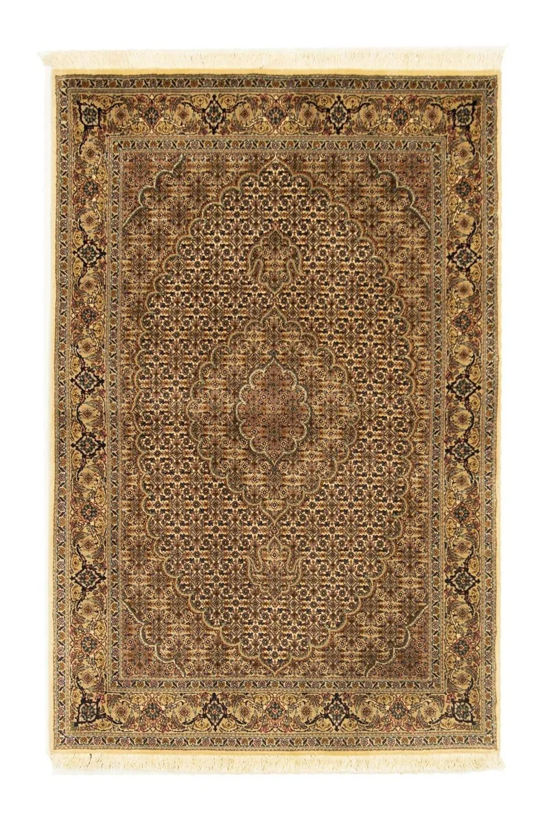 Täbriz - 50 Raj Teppich 102x153cm - Perserteppich - beige
