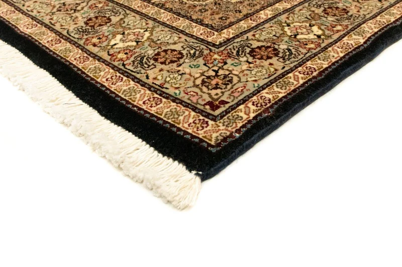 Täbriz - 50 Raj Teppich 102x150cm - Perserteppich - dunkelblau