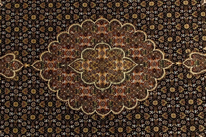 Täbriz - 50 Raj Teppich 103x165cm - Perserteppich - schwarz