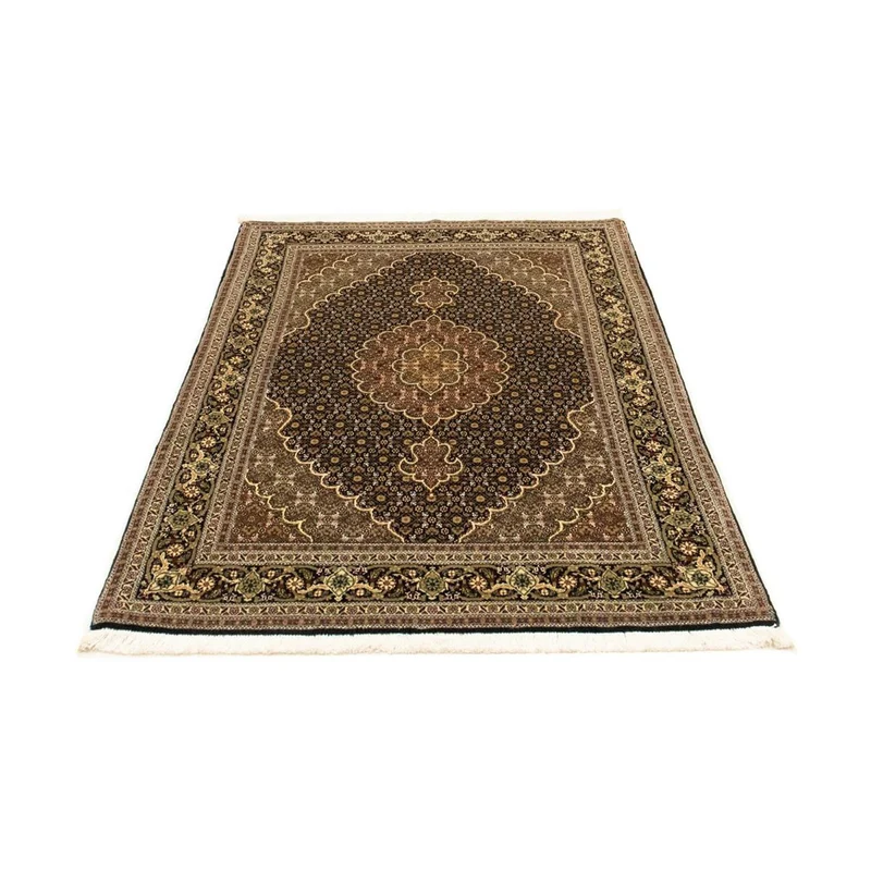 Täbriz - 50 Raj Teppich 103x165cm - Perserteppich - schwarz