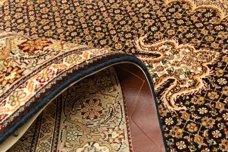 Täbriz - 50 Raj Teppich 101x148cm - Perserteppich - schwarz