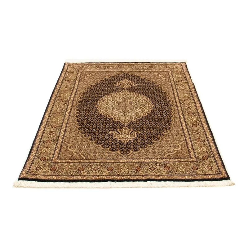 Täbriz - 50 Raj Teppich 101x148cm - Perserteppich - schwarz
