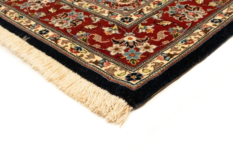 Ghom Teppich 105x151cm - Perserteppich - schwarz