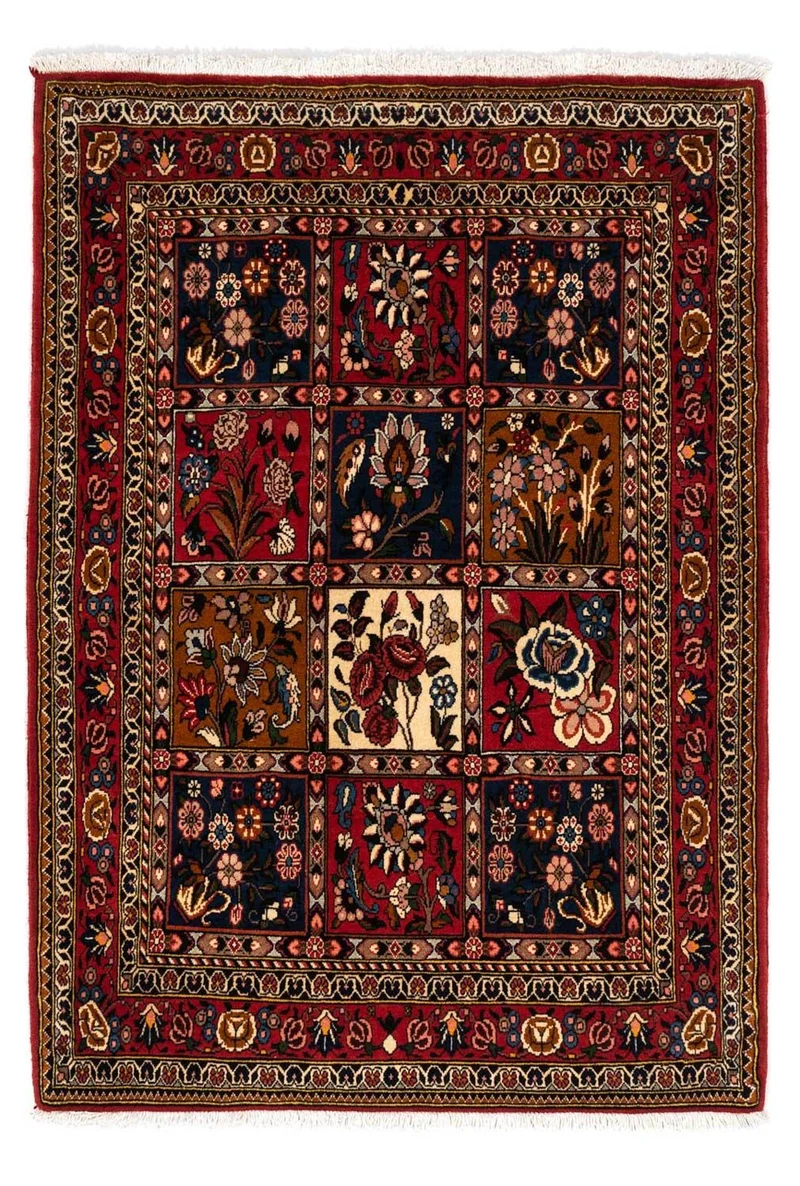 Bachtiar Teppich 112x158cm - Perserteppich - dunkelrot