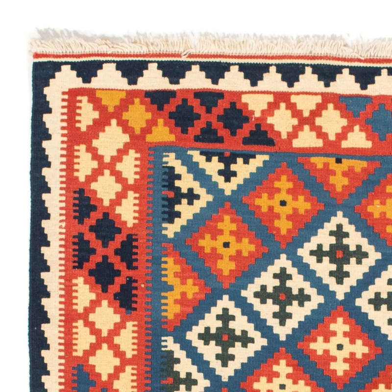 Kelim Fars Teppich 100x104cm - dunkelblau