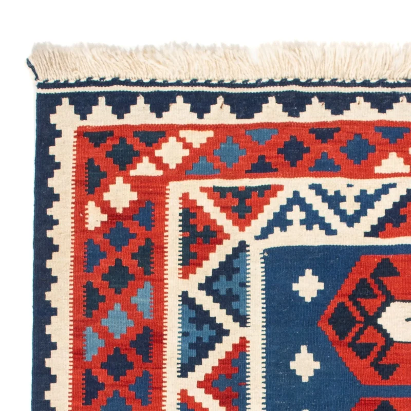 Kelim Teppich - Oriental 104 x 105 cm - dunkelblau