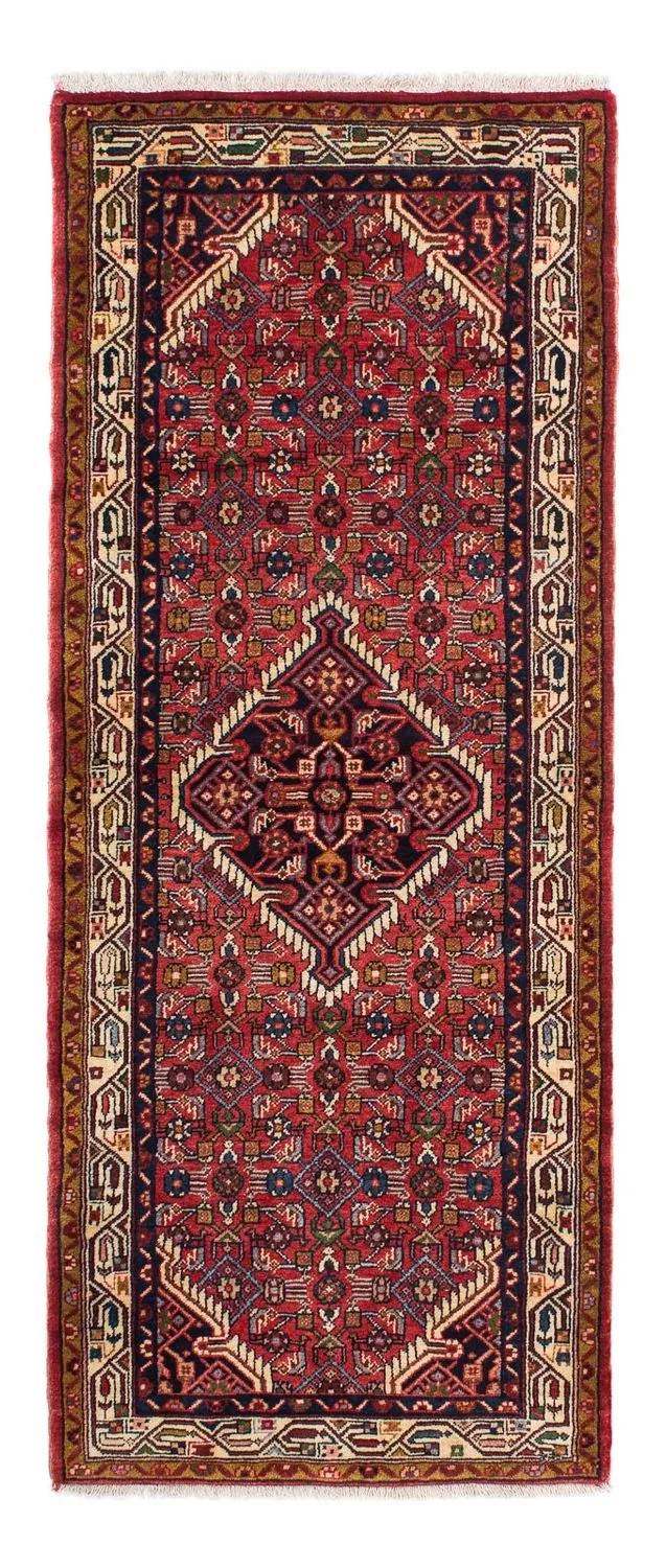 Hosseinabad Teppich 78x200cm - Perserteppich - dunkelrot
