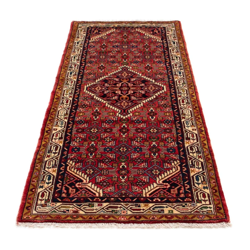 Hosseinabad Teppich 78x200cm - Perserteppich - dunkelrot