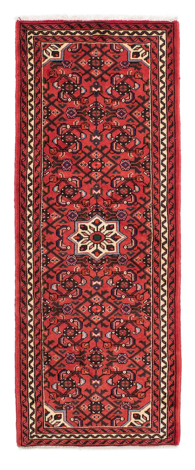 Hosseinabad Teppich 75x198cm - Perserteppich - dunkelrot